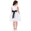 Grace Karin sans manches Robe fille fille fleur blanche et noire CL007548-1